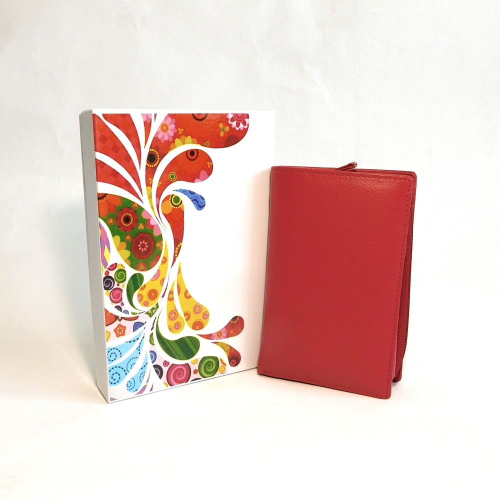 Červená kožená peněženka Vera Pelle CL401 | Oázakabelek