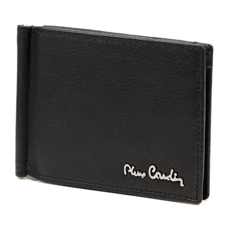 Luxusní černá kožená peněženka dolarovka Pierre Cardin YS13