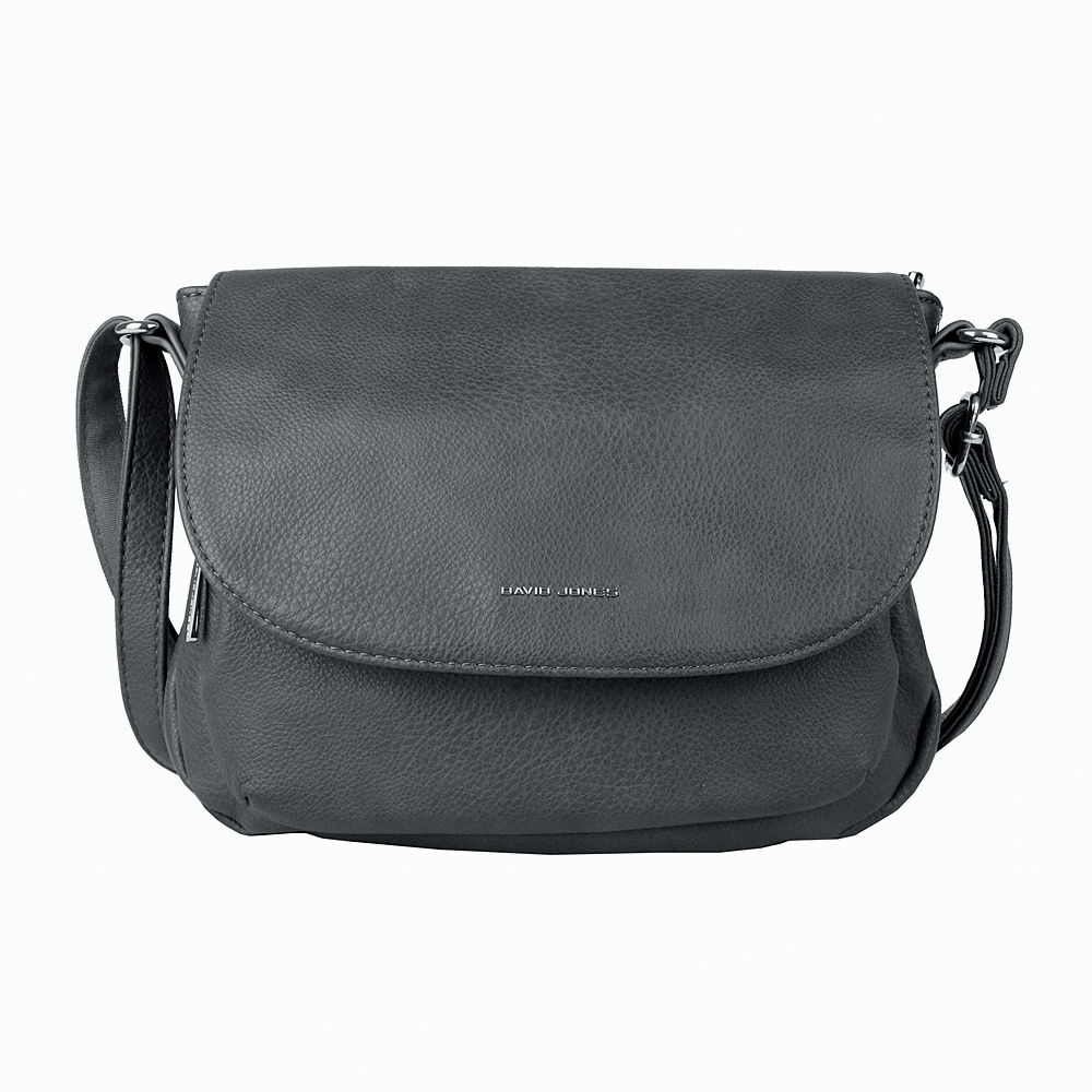 Malá/střední šedá crossbody kabelka David Jones 7010