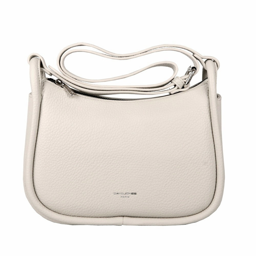 Střední krémová crossbody kabelka David Jones 7164