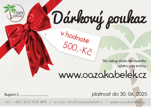 Dárkový poukaz v hodnotě 500 Kč